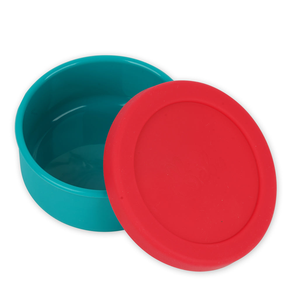 Set of 2 Round Silicone Bento Boxes Lunch Container