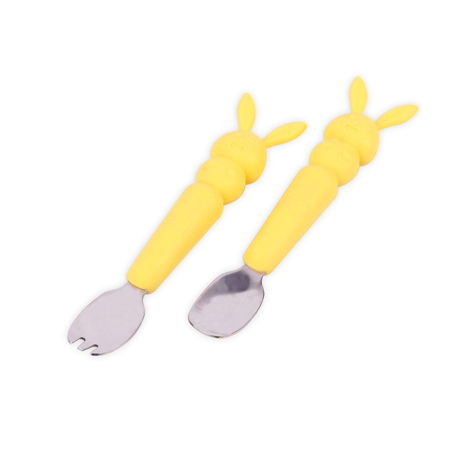 Set of Paediatric Spoon & Fork With Thick Handle