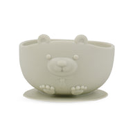 Baby Bear Cub Silicone Suction Bowl Cream