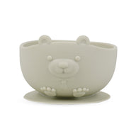 Baby Bear Cub Silicone Suction Bowl-Cream