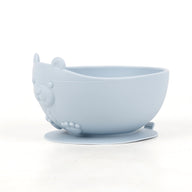 Baby Bear Cub Silicone Suction Bowl Light Blue color