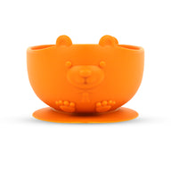 Baby Bear Cub Silicone Suction Bowl - Orange