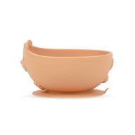 Baby Bear Cub Silicone Suction Bowl Peach color