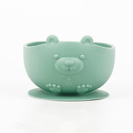 Baby Bear Cub Silicone Suction Bowl - Teal