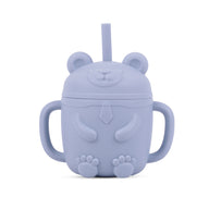 Bear Cub silicone training cup for infants - Light Blue