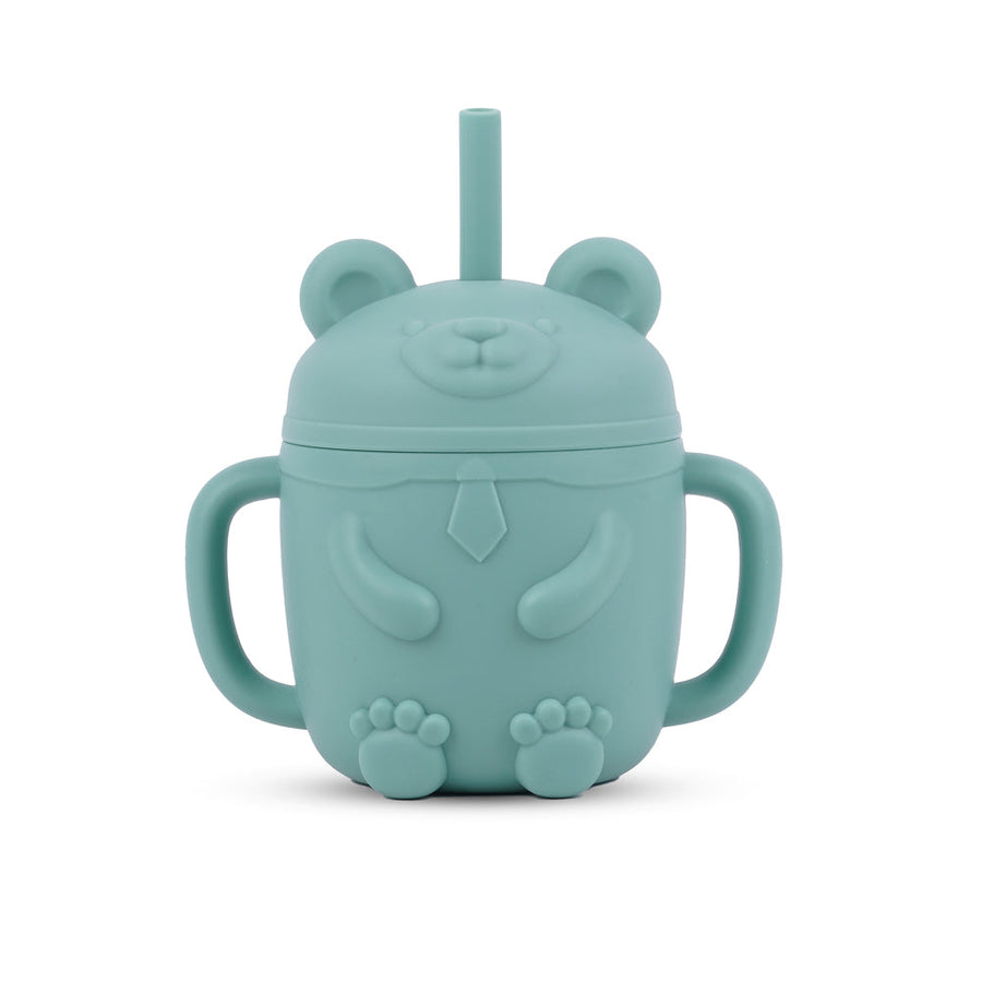 Bear Cub Silicone Training Cup for Infants - Teal