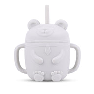 Bear Cub Silicone Training Cup for Infants - White