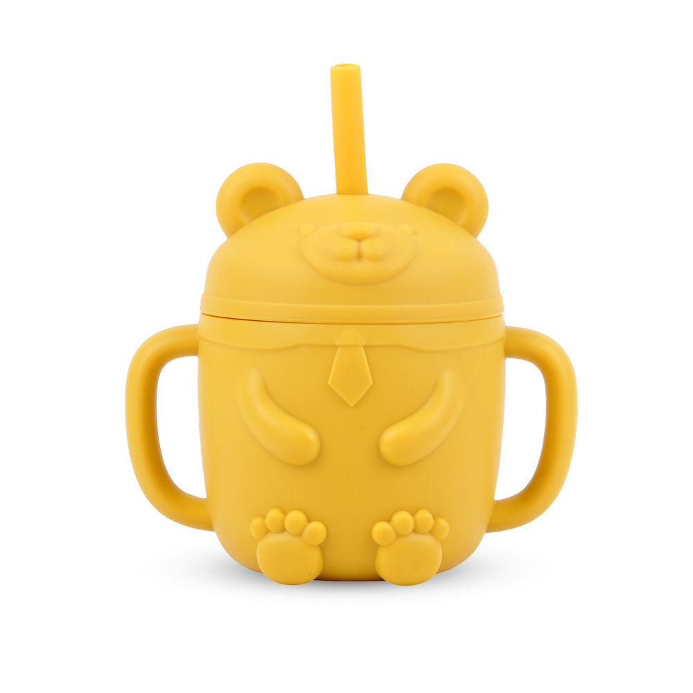 Bear Cub Silicone Training Cup for Infants - Yellow