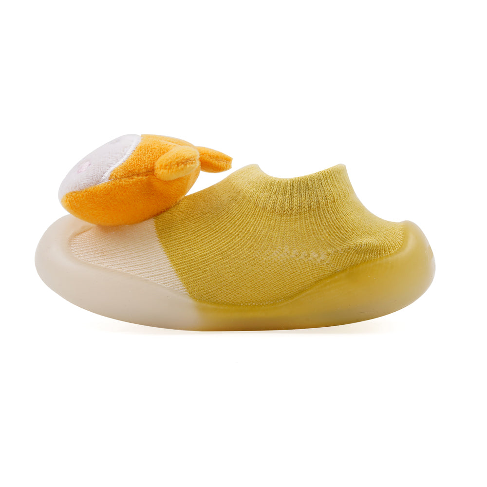 Sock Shoes for Infants with Cartoon Character - Yellow