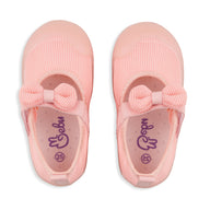 Girl Bow Dress Infant Soft Sole Shoes - Pink